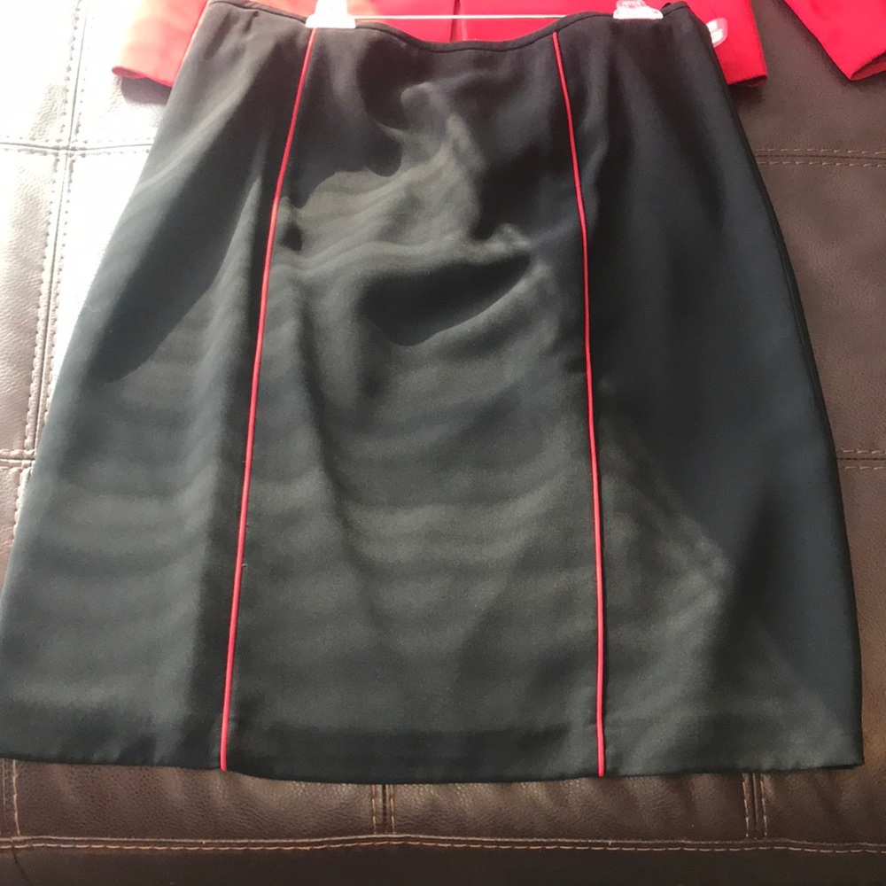 Black and red skirt set